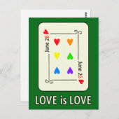 Briefkaart voor Dag voor huwelijksgelijkheid (Voorkant / Achterkant)