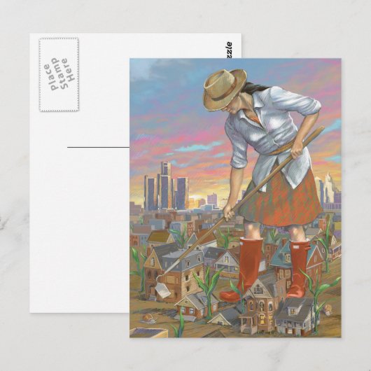 Briefkaart voor damestuinbouw (Voorkant / Achterkant)