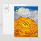 Briefkaart voor de aankondiging van bruiloft (Voorkant / Achterkant)
