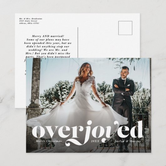 Briefkaart voor de aankondiging van de feestdag (Voorkant / Achterkant)