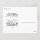 Briefkaart voor de aankondiging van de feestdag (Achterkant)