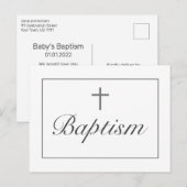 Briefkaart voor de aankondiging van de moderne bap (Voorkant / Achterkant)