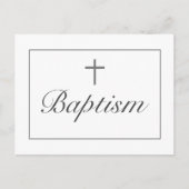 Briefkaart voor de aankondiging van de moderne bap (Voorkant)