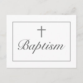 Briefkaart voor de aankondiging van de moderne bap