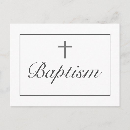 Briefkaart voor de aankondiging van de moderne bap (Voorkant)