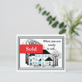 Briefkaart voor de aankoop van onroerend goed (Staand voorkant)