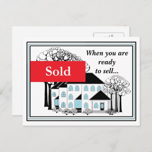 Briefkaart voor de aankoop van onroerend goed (Voorkant / Achterkant)