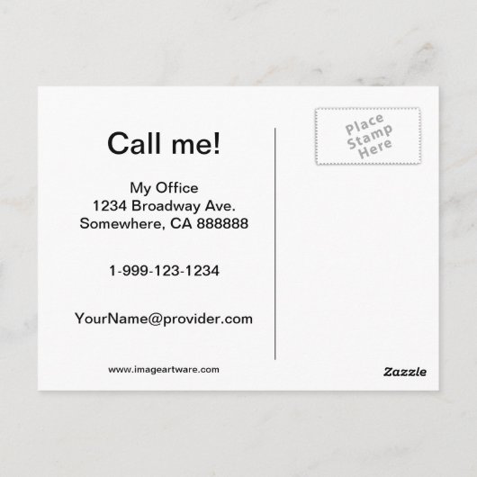 Briefkaart voor de aankoop van onroerend goed (Achterkant)