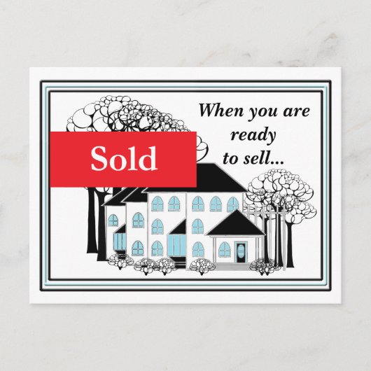 Briefkaart voor de aankoop van onroerend goed (Voorkant)