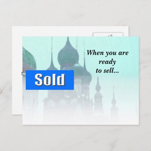 Briefkaart voor de aankoop van onroerend goed (Voorkant / Achterkant)