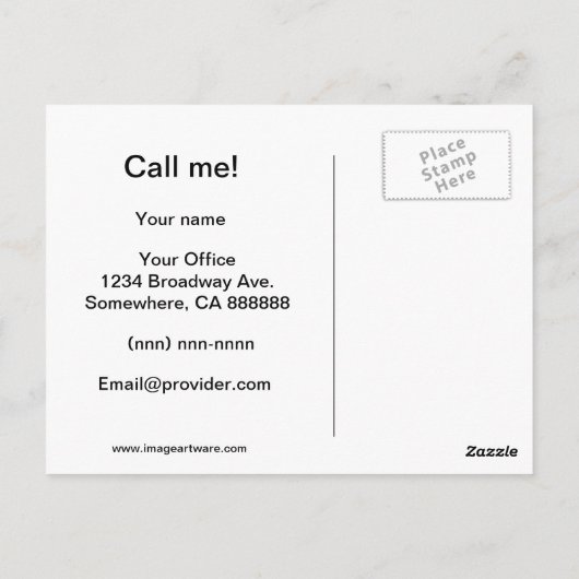 Briefkaart voor de aankoop van onroerend goed (Achterkant)