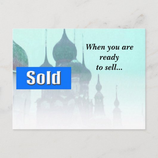 Briefkaart voor de aankoop van onroerend goed (Voorkant)