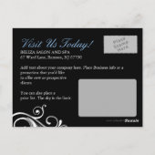 Briefkaart voor de Adverteren van Salon en Spa (Achterkant)