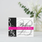 Briefkaart voor de Adverteren van Salon en Spa (Staand voorkant)