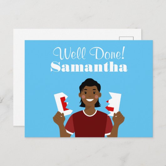 Briefkaart voor de bekendmaking van jouw tekst Ava (Voorkant / Achterkant)