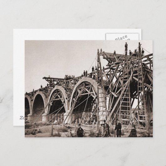  Briefkaart voor de bouw van oude bruggen (Voorkant / Achterkant)