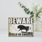 Briefkaart voor de Bull Market Investors (Staand voorkant)