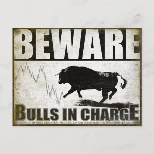 Briefkaart voor de Bull Market Investors (Voorkant)