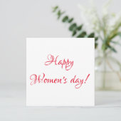 Briefkaart voor de dag van de vrouw (Staand voorkant)
