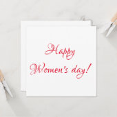 Briefkaart voor de dag van de vrouw (Voorkant / Achterkant in situ)