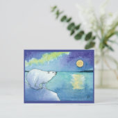 Briefkaart voor de feestdag in de Beer van Polar M (Staand voorkant)