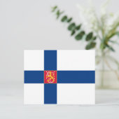 Briefkaart voor de Finse vlag (Staand voorkant)