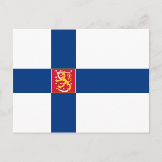 Briefkaart voor de Finse vlag (Voorkant)