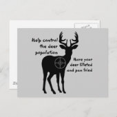 Briefkaart voor de hertenjacht (Voorkant / Achterkant)