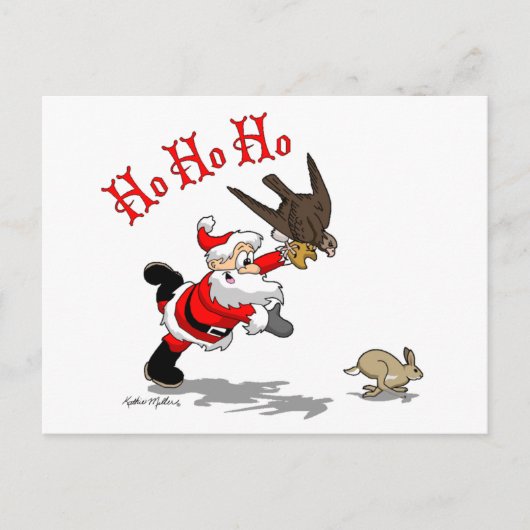 Briefkaart voor de jacht op Santa Holiday (Voorkant)