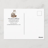 Briefkaart voor de kennisgeving van Siberische kat (Achterkant)