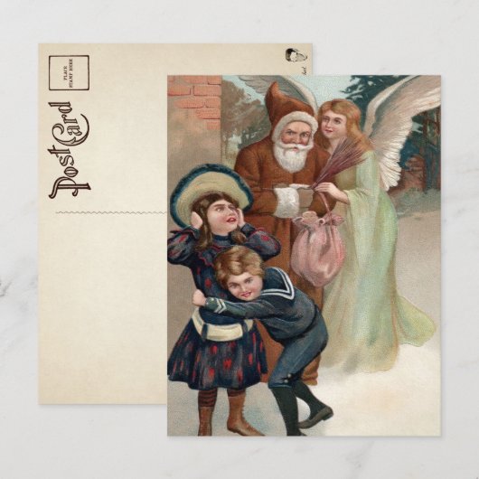 Briefkaart voor de kerstman met de Angry en de An (Voorkant / Achterkant)