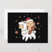 Briefkaart voor de kerstwinter in de Zwarte Lama (Voorkant / Achterkant)