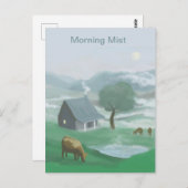 Briefkaart voor de ochtendmist in het bergland (Voorkant / Achterkant)
