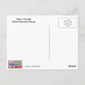 Briefkaart voor de ontvangst van aardappelpantser (Achterkant)