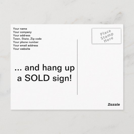  Briefkaart voor de projectie van onroerend goed (Achterkant)