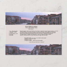 Briefkaart voor de receptie van Italiaanse dessert