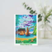 Briefkaart voor de reis van het Nationaal Park van (Staand voorkant)