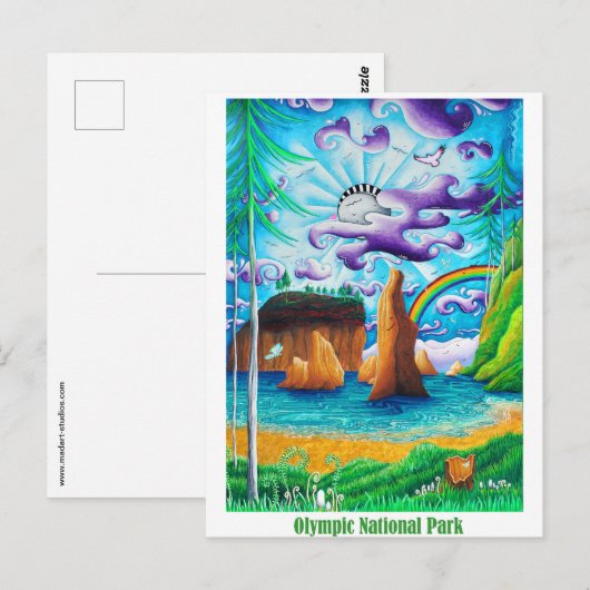 Briefkaart voor de reis van het Nationaal Park van (Voorkant / Achterkant)