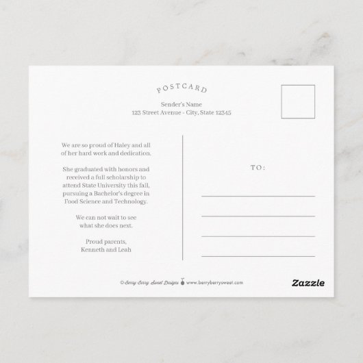 Briefkaart voor de uitnodiging tot het indienen va (Achterkant)