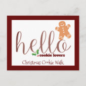 Briefkaart voor de uitnodiging voor kerstkoekjes W (Voorkant)