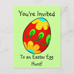 Briefkaart voor de uitnoeping van Easter Egg Hunt