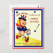 Briefkaart voor de verjaardag van kinderen (Voorkant / Achterkant)