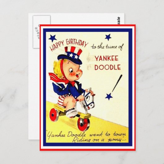  Briefkaart voor de verjaardag van kinderen (Voorkant / Achterkant)