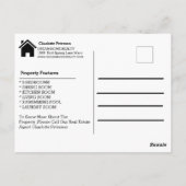 Briefkaart voor de verkoop van Estate Agent (Achterkant)