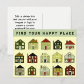 Briefkaart voor de verkoop van onroerend goed (Voorkant / Achterkant)