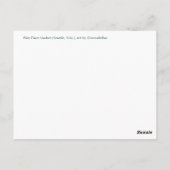 Briefkaart voor de verkoop van zeevruchten (Pike P (Achterkant)