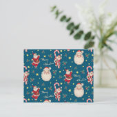 briefkaart voor de  verpakking van Kerstmis en sno (Staand voorkant)