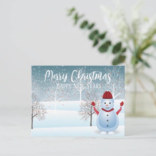 Briefkaart voor de winter van Kerstmis (Staand voorkant)