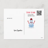 Briefkaart voor de winter van Kerstmis (Achterkant)