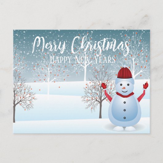 Briefkaart voor de winter van Kerstmis (Voorkant)